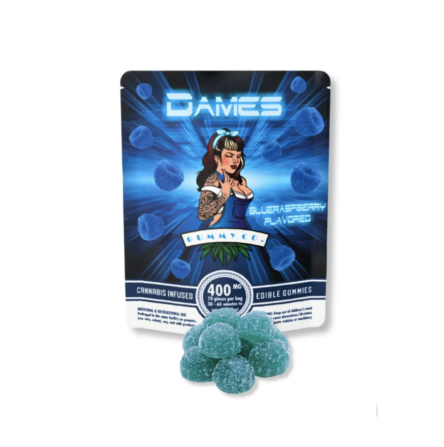 Dames 400mg Blue Raspberry Gummies Delivery Vancouver